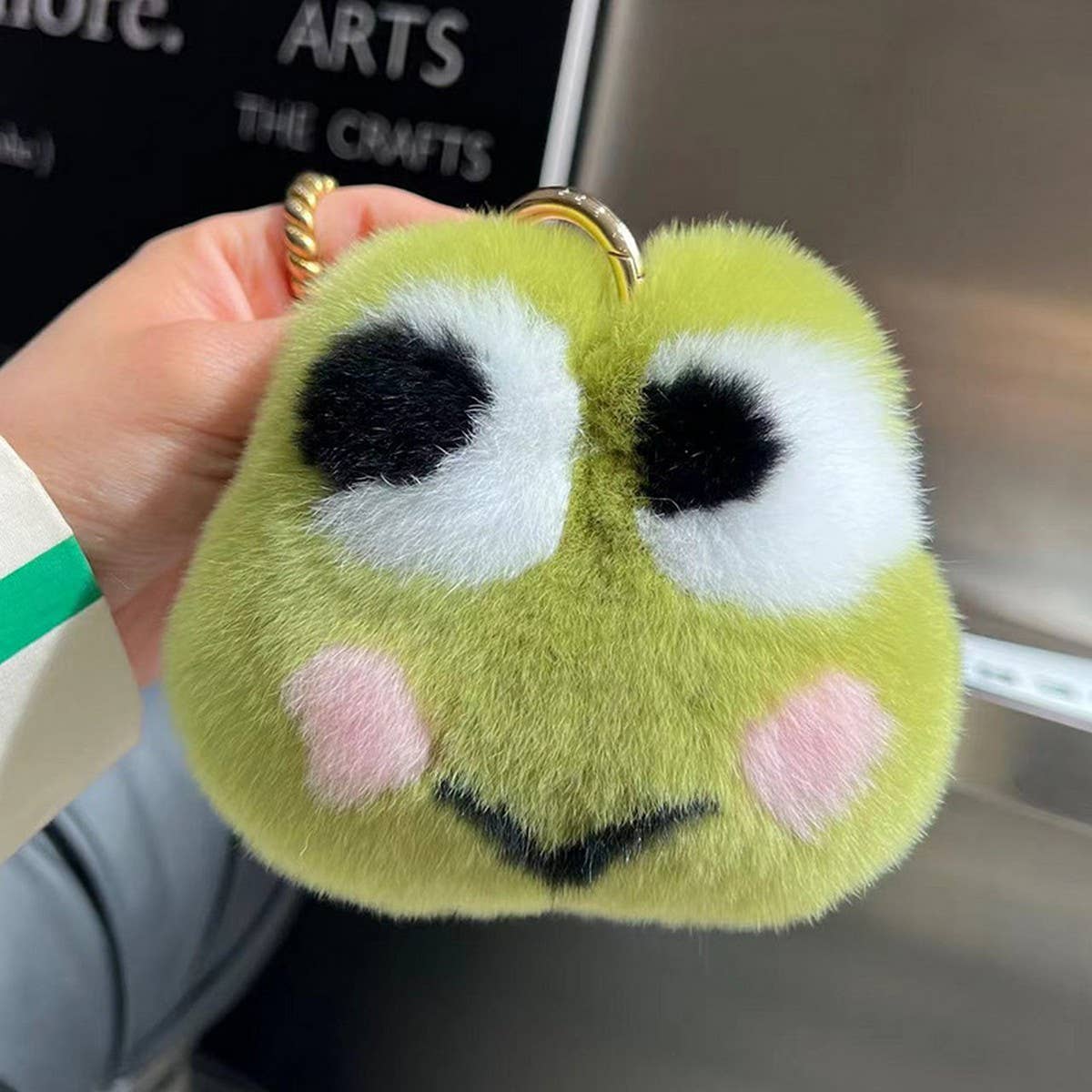 CUTE PLUSH FROG CAR KEYCHAIN BAG ACCESSORIES_CWMM2592