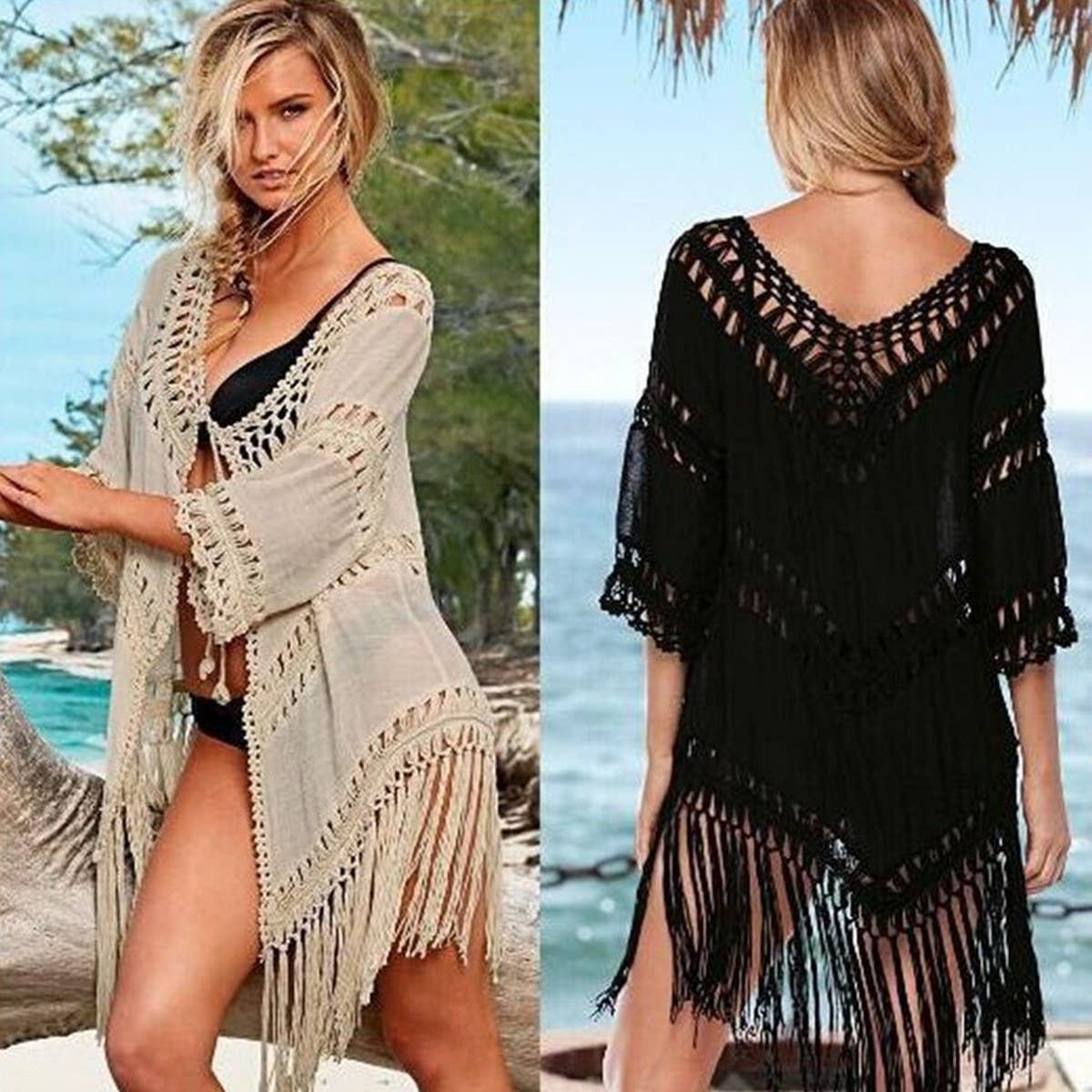 HOLLOW BEACH SUN PROTECTION SWIMSUIT COVER UP_CWMW0656