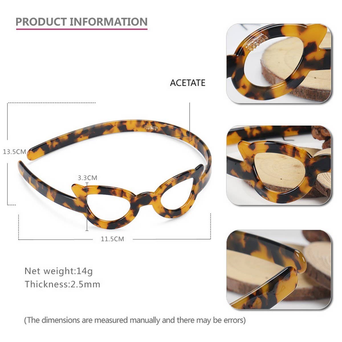 FUNNY HEADBAND GLASSES FRAME ACETATE HEADBAND_CWAHA4368