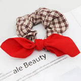 5PCS GINGHAM CLOTH BOW TIED SCRUNCHIE_CWAHA0178