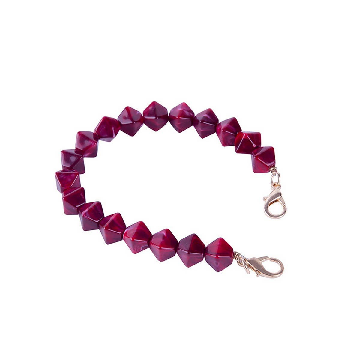 COLORFUL ACRYLIC IRREGULAR BEAD BAG CHAIN 11 81IN_CWMM5115