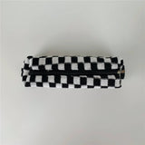 SIMPLE CHESSBOARD PLAID PENCIL CASE COSMETIC BAG_CWAB1042