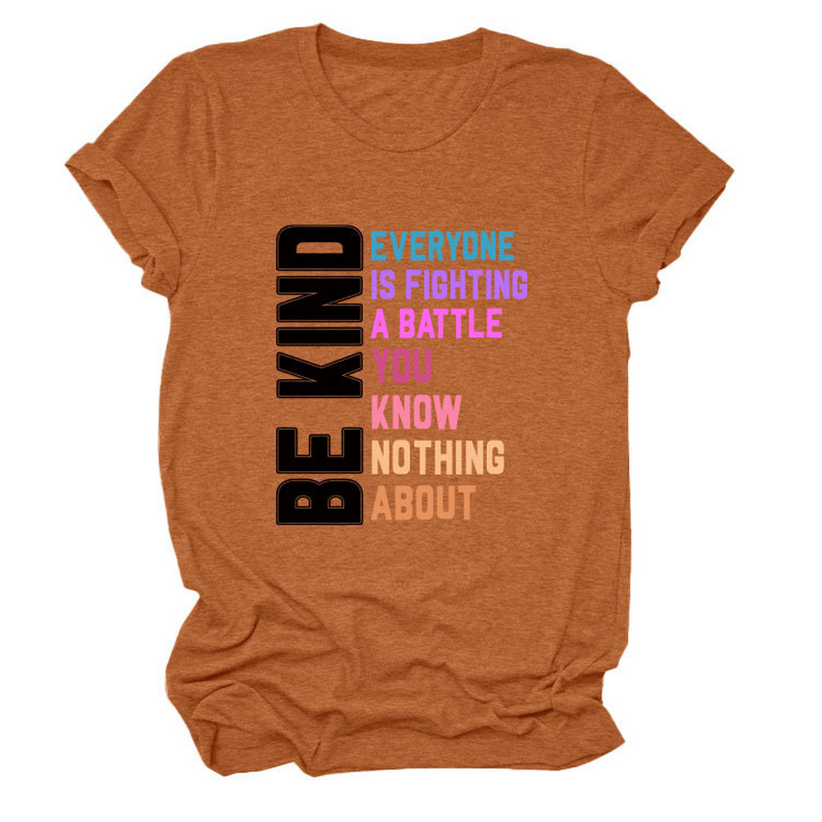 Trendy Womens Tee With Kindness Slogan