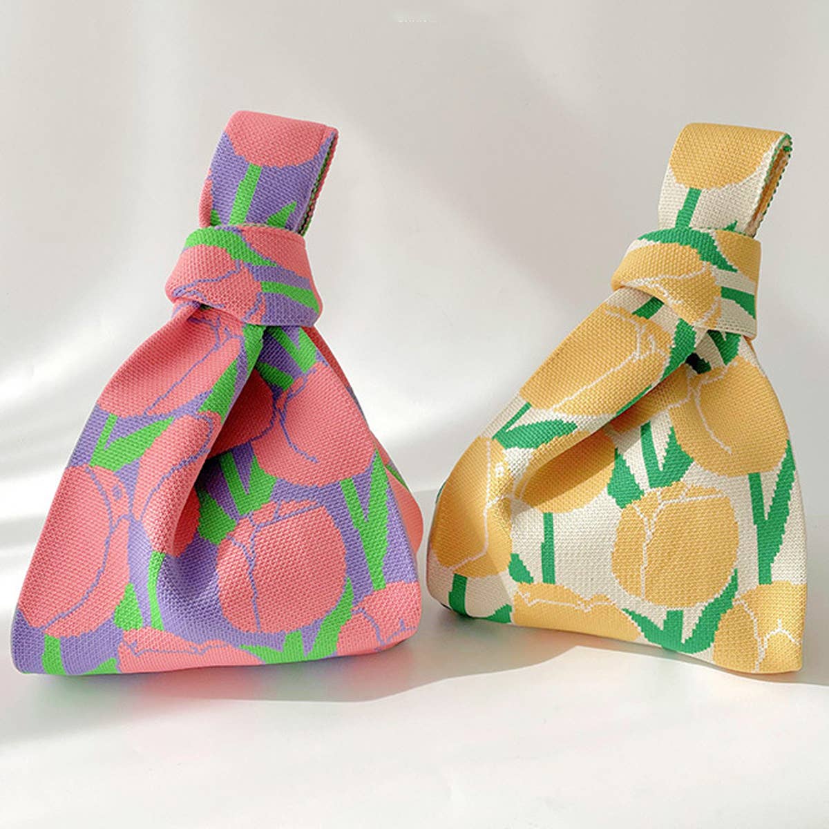 Women Floral Knitted Shoulder Handbag_Cwab1493