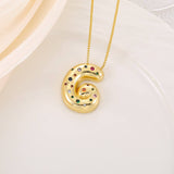 CREATIVE GLOSSY COLORFUL LETTER PENDANT NECKLACE_CWMM5877