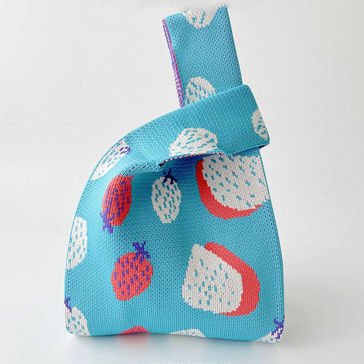 Women Strawberry Knitted Shoulder Handbag_Cwab1498