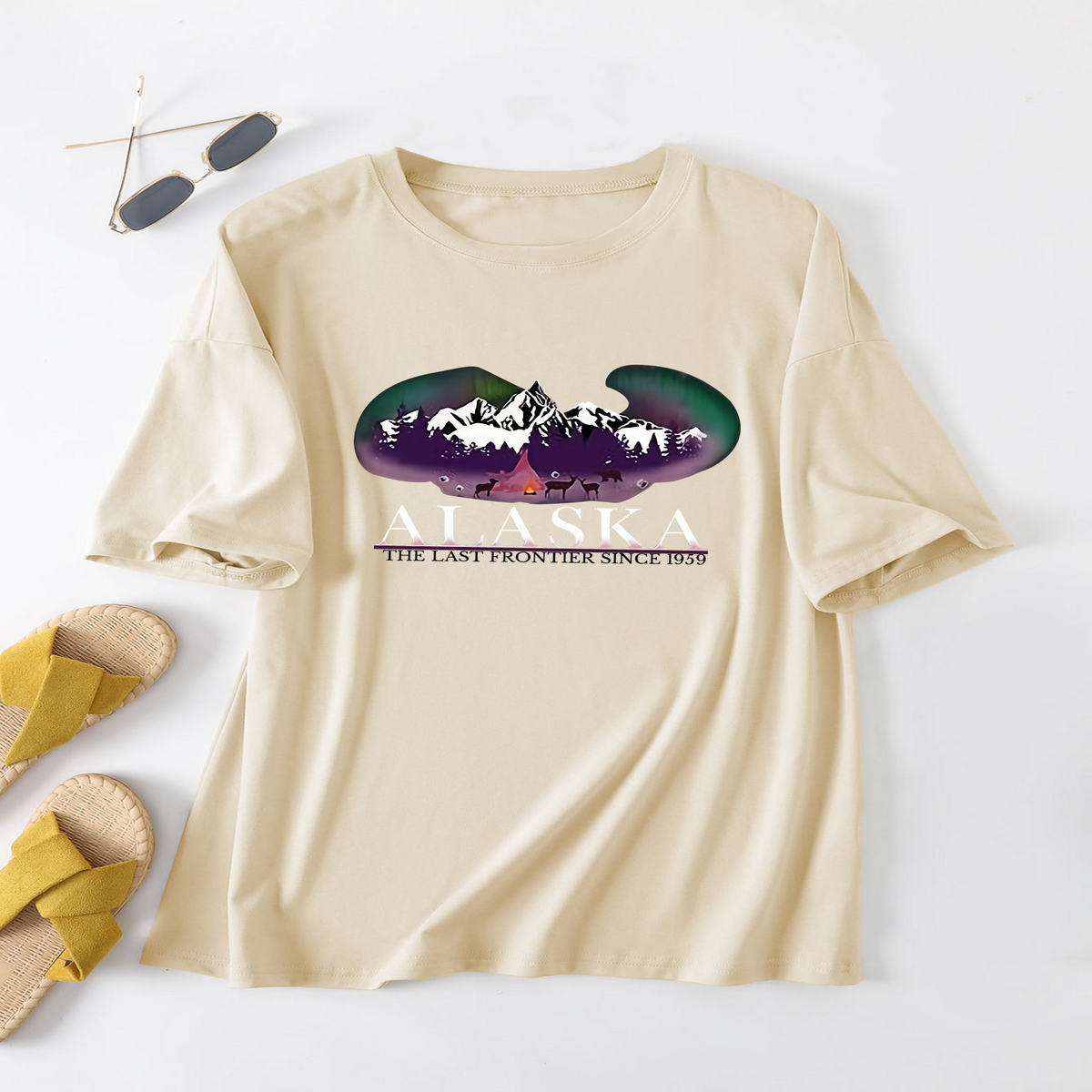 Trendy Plus Size T-Shirt For Women, Loose Fit