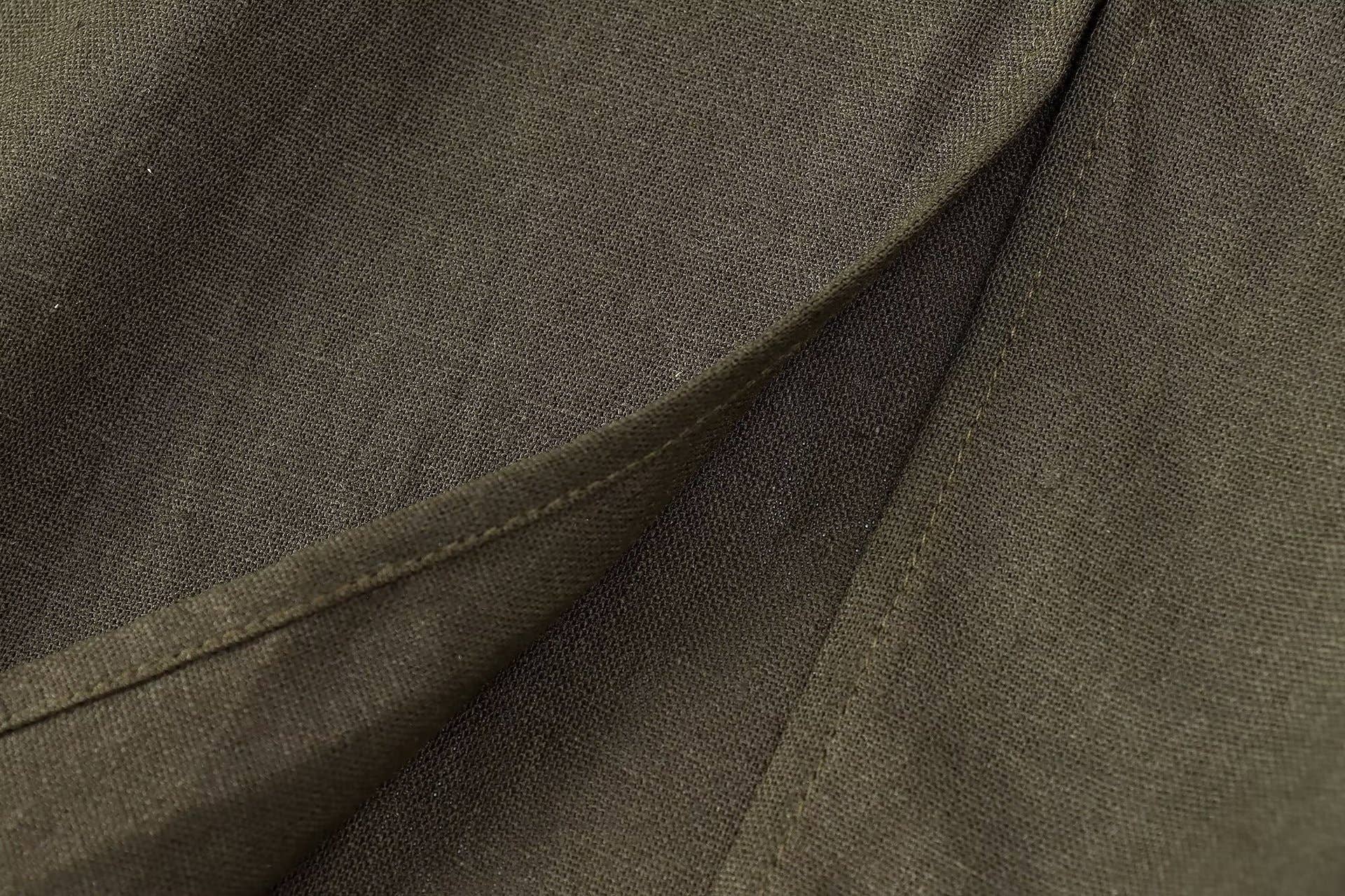 Temperament Light Cooked Linen Blend Midi Dress