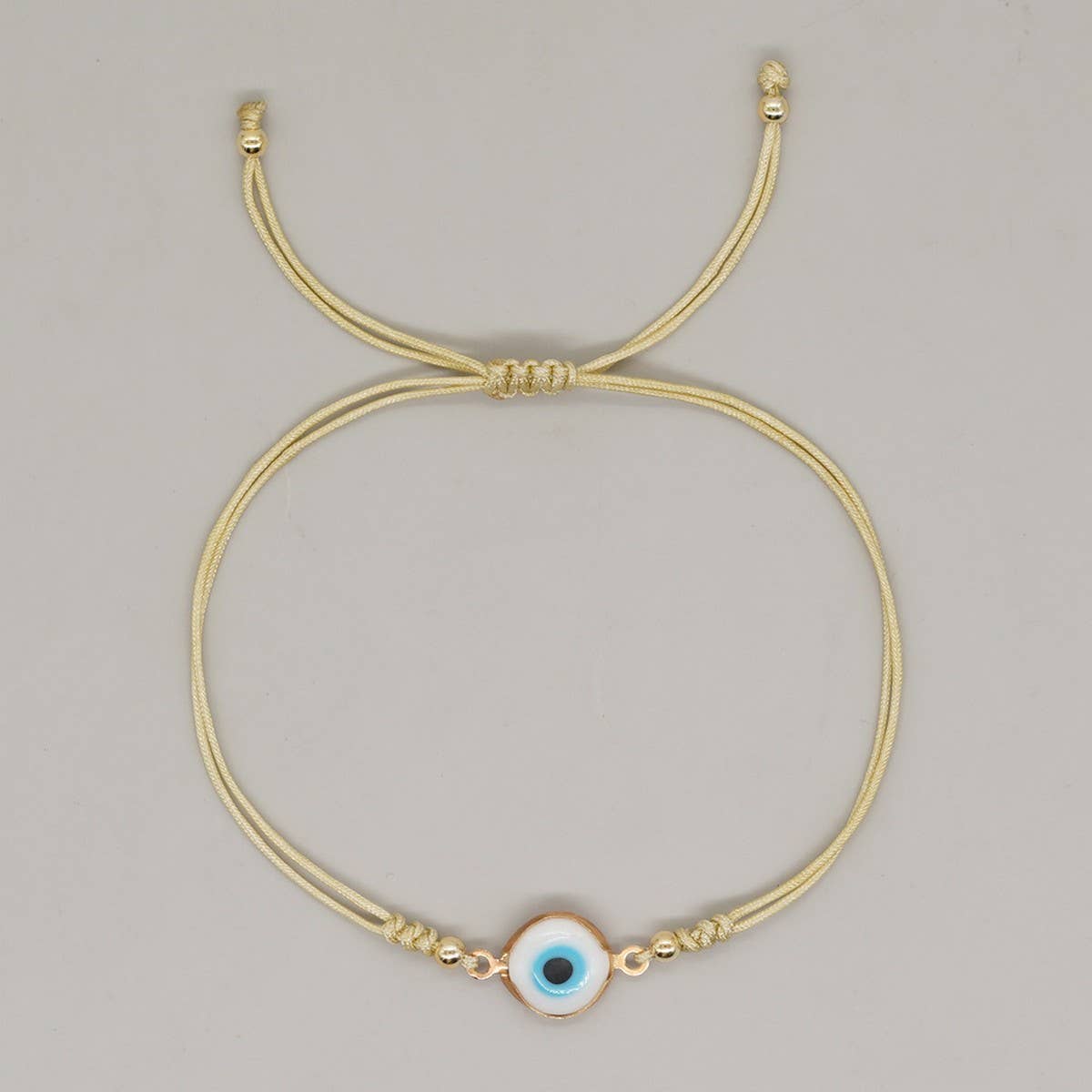 Bohemian Style Gold Bead Glass Eye Bracelet_Cwmm3869