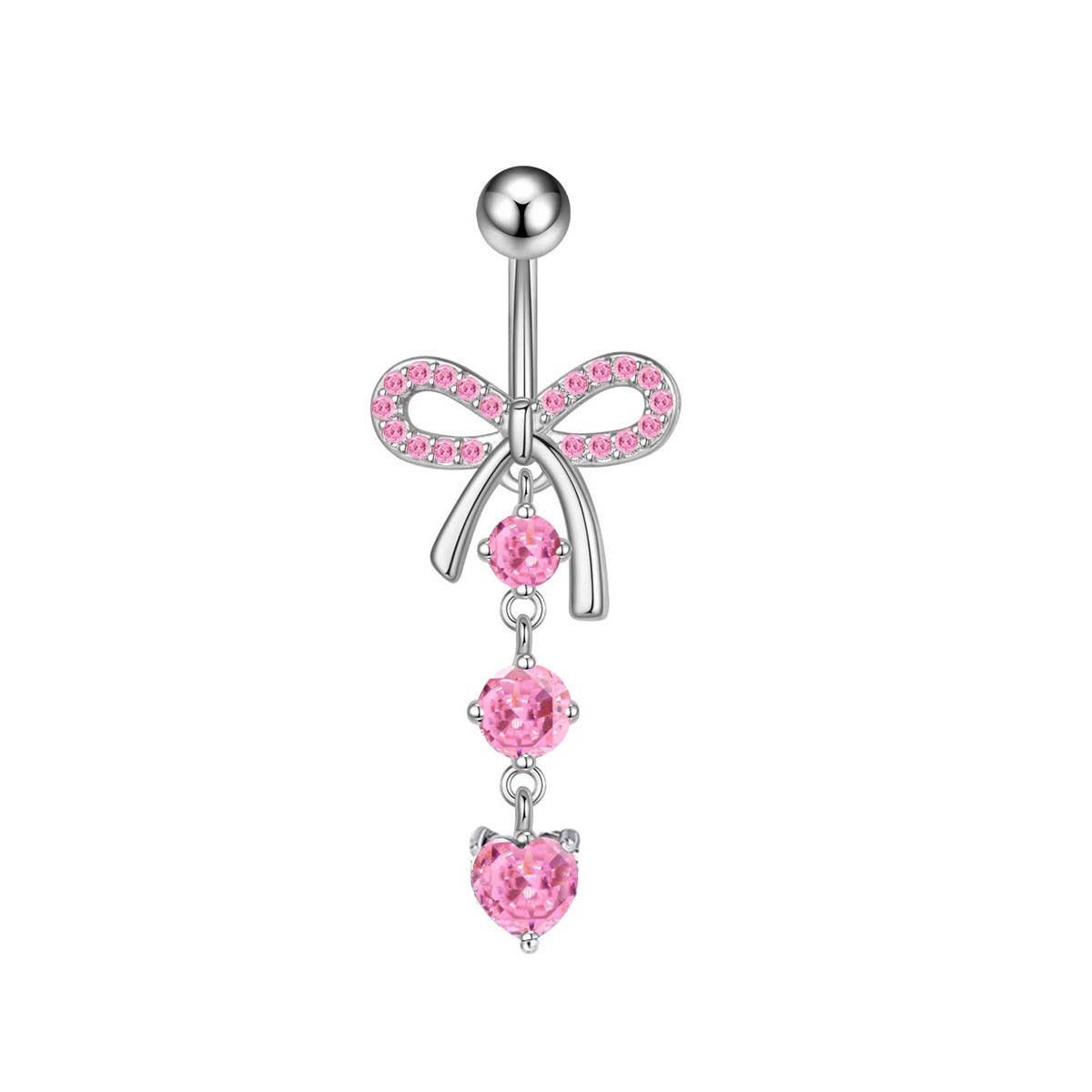 BOW KNOT CZ BELLY RING MINIMALIST BESTSELLER_CWMM9197