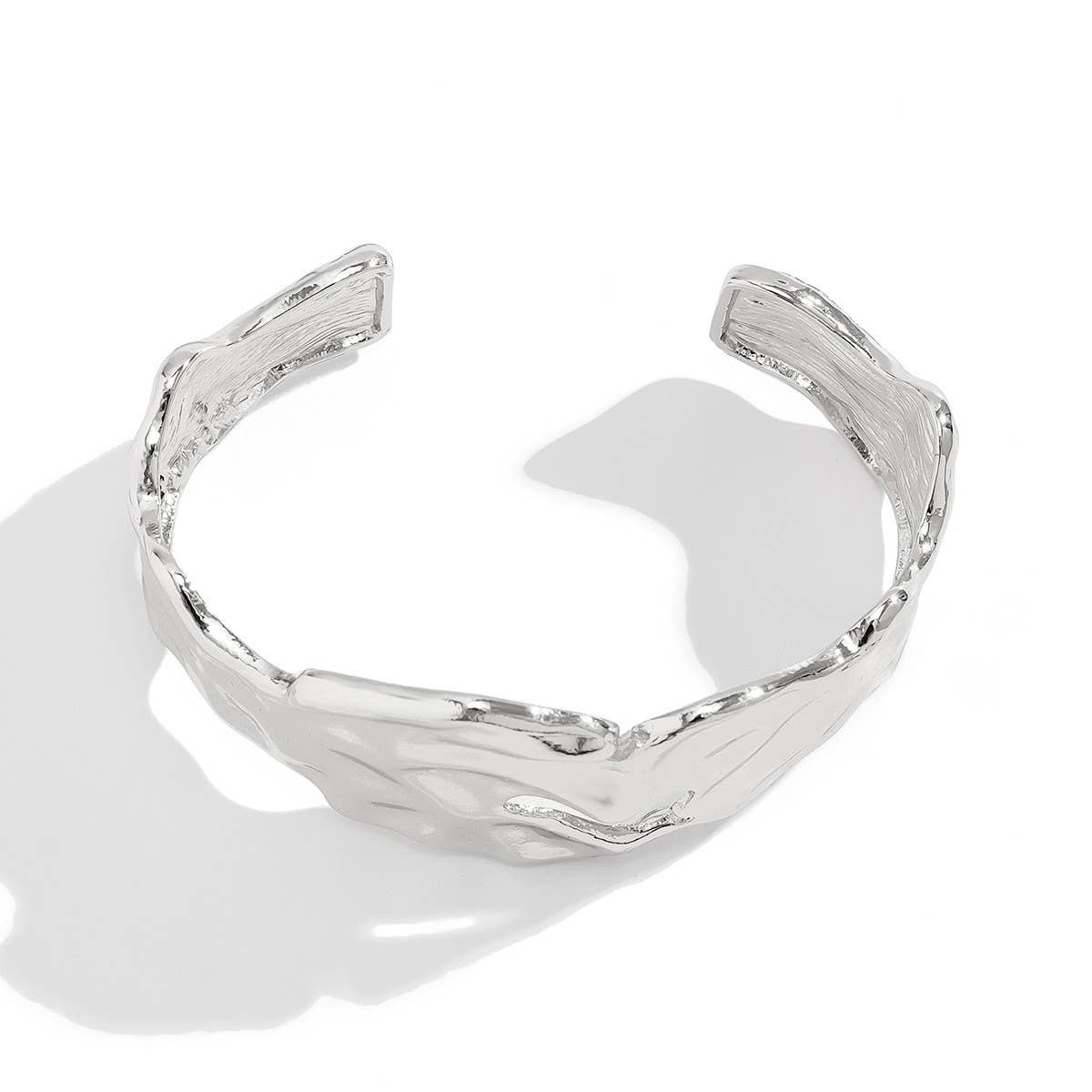 Wrinkled Metal Irregul Vintage Necklace Set_Cwmm3249