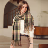 PLAID WINTER SCARF WRAP SOFT STREET STYLE SHAWL_CWASC1050