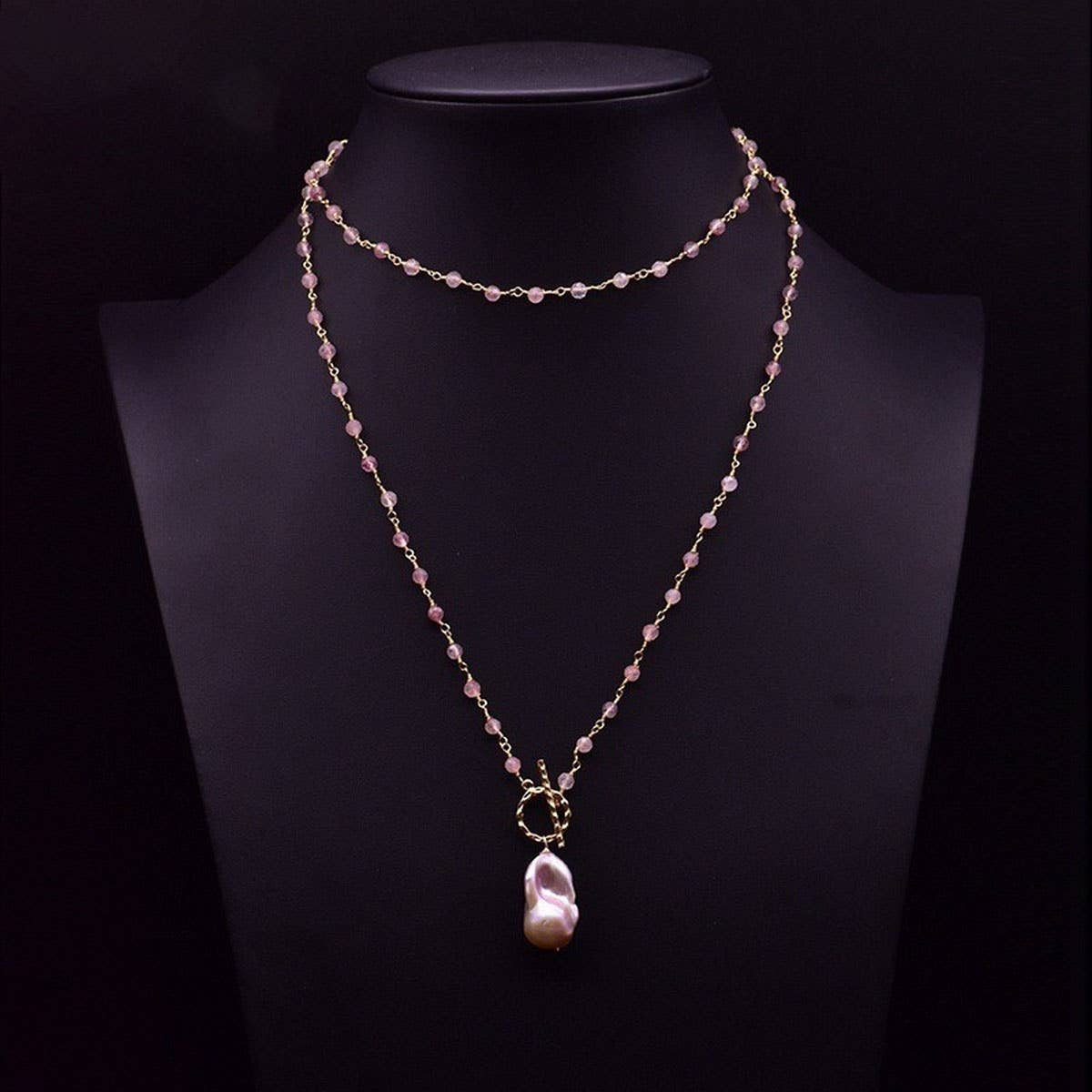 LONG BRAIDED FRESHWATER PEARL SWEATER NECKLACE_CWAJE3887