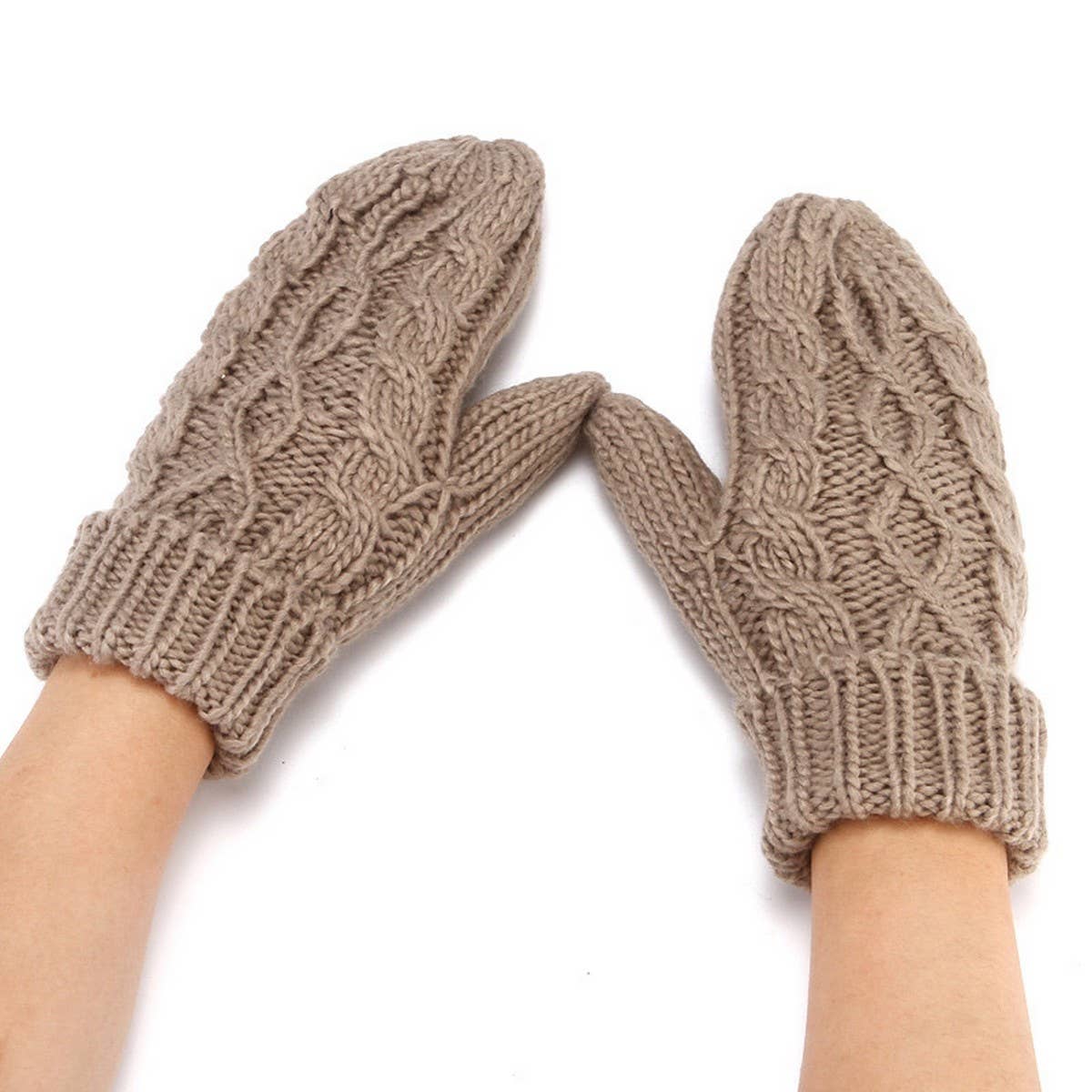 Winter Solid Color Knitted Fingerless Gloves_Cwag0252