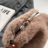 Winter Pleated Shoulder And Crossbody Plush Bag_Cwab3942