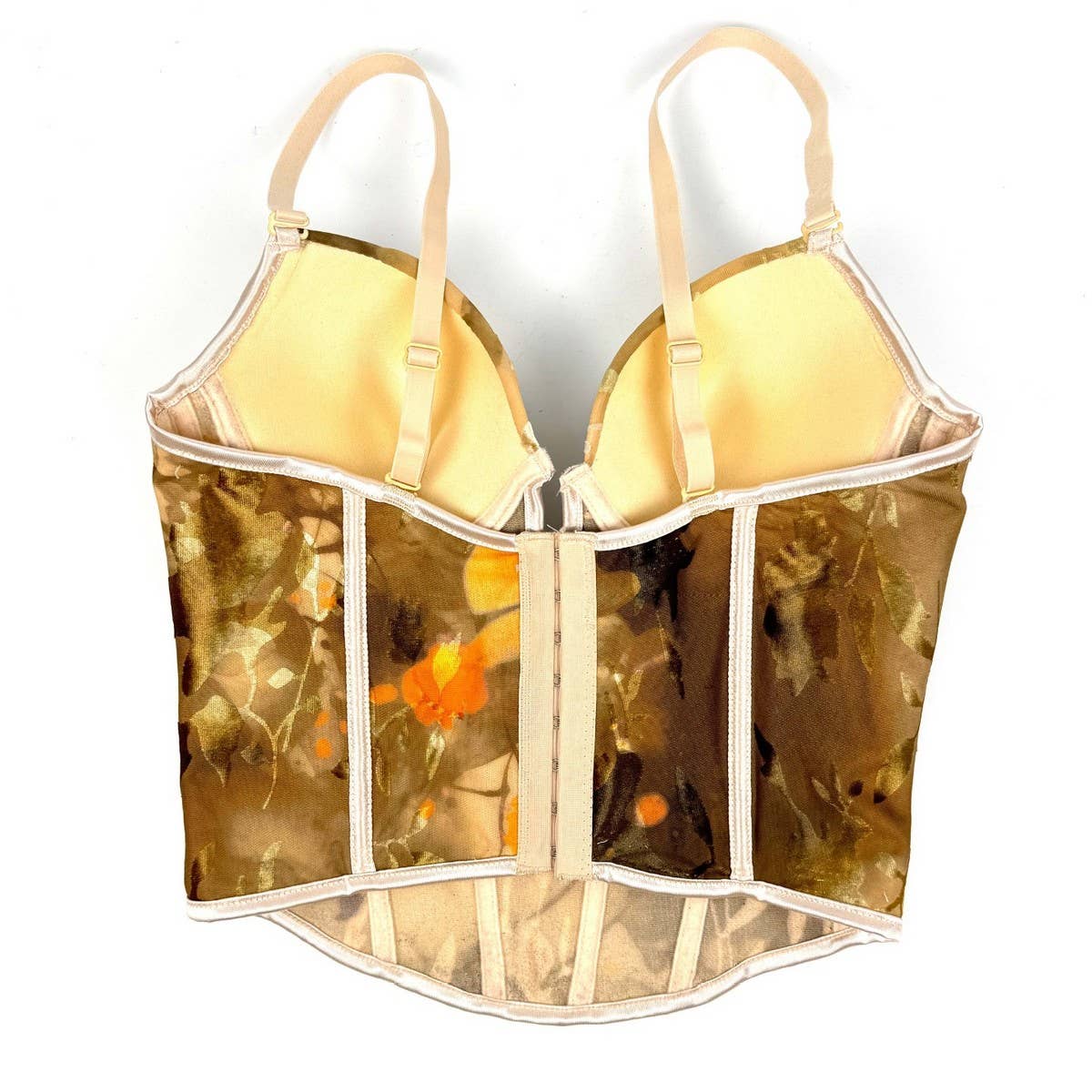 PREMIUM PRINTED PADDED HERRINGBONE CORSET_CWMM4134