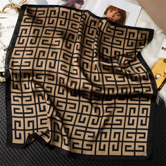 LUXURY SMALL SILK SCARF VERSATILE SHAWL_CWASC1433