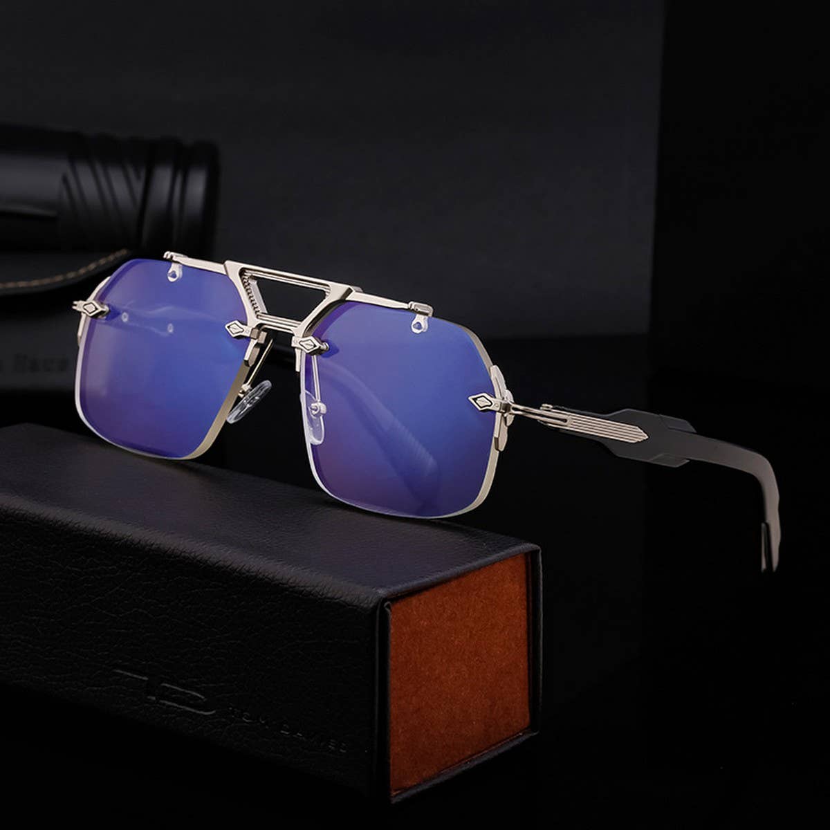 STEAMPUNK SQUARE FRAME SUNGLASSES_CWASG0729