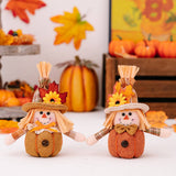 SUNFLOWER MAPLE LEAF SCARECROW DOLL PENDANT_CWMM1758