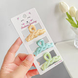 FROSTED SOLID COLOR GRAPHIC MINI HAIR CLIP_CWAHA0724
