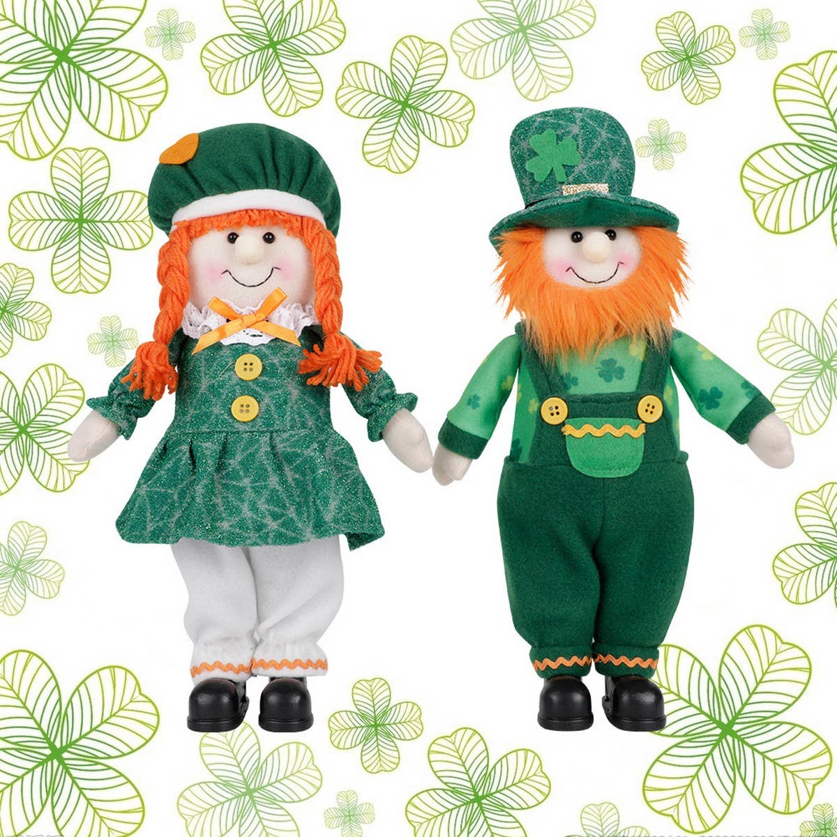 ST PATRICK GIRL DOLL GIFT STANDING FIGUREORNAMENTS_CWMM3450