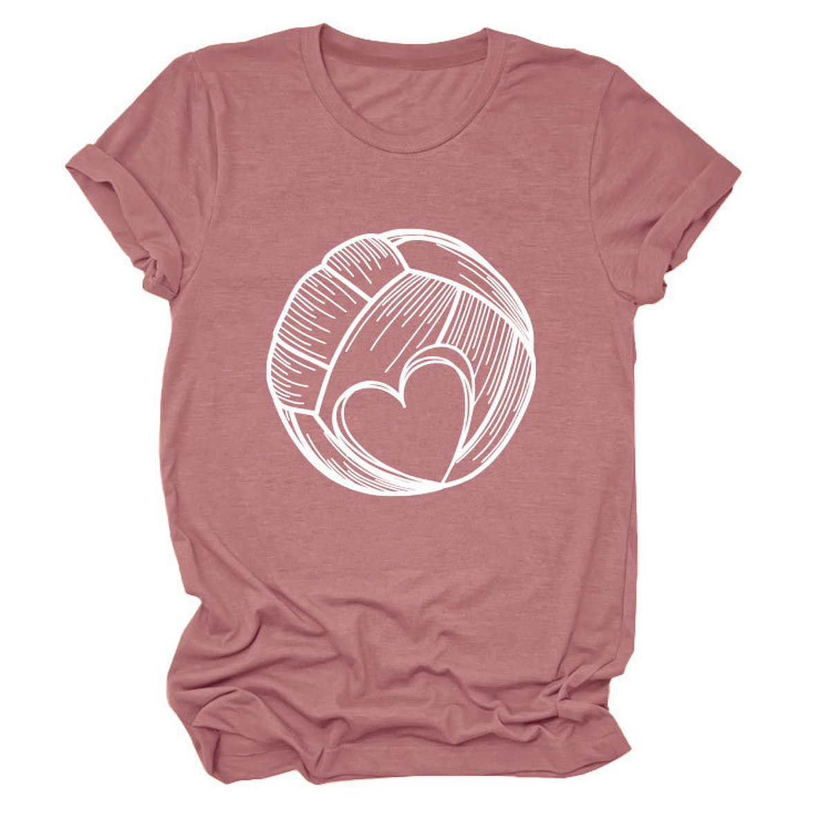 LOVE FOOTBALL T SHIRT CASUAL PLUS SIZE TOP_CWTTSL0509