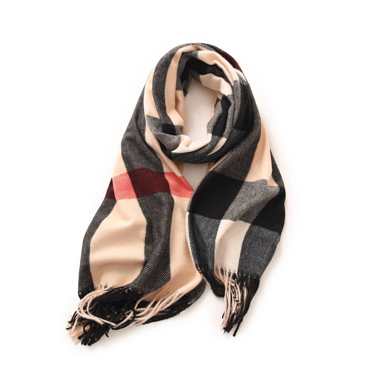 2025 FASHION PLAID TASSEL SCARF WINTER WARMTH_CWASC0185