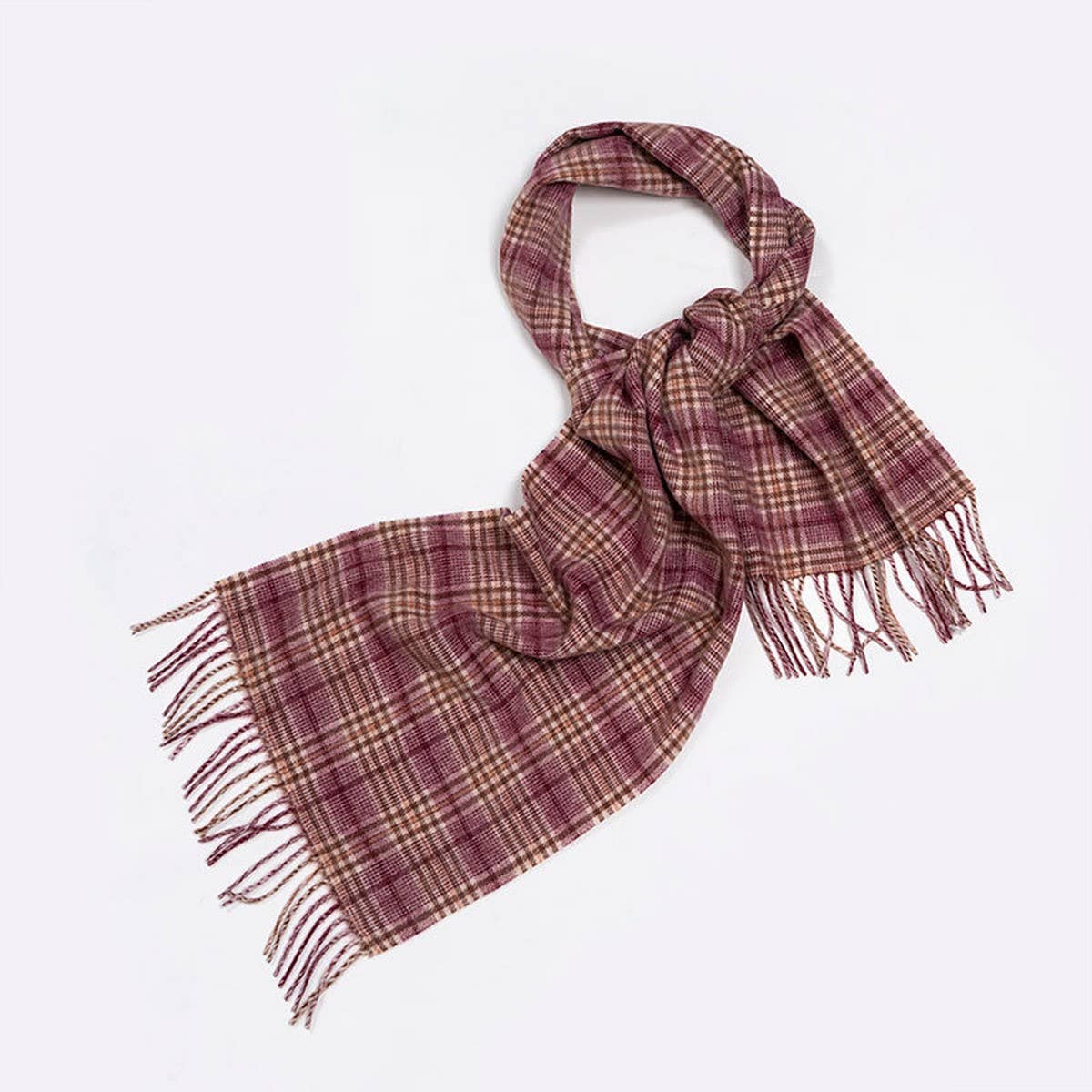 100% WOOL PLAID SCARF UNISEX WARM WINTER WRAP_CWASC2346
