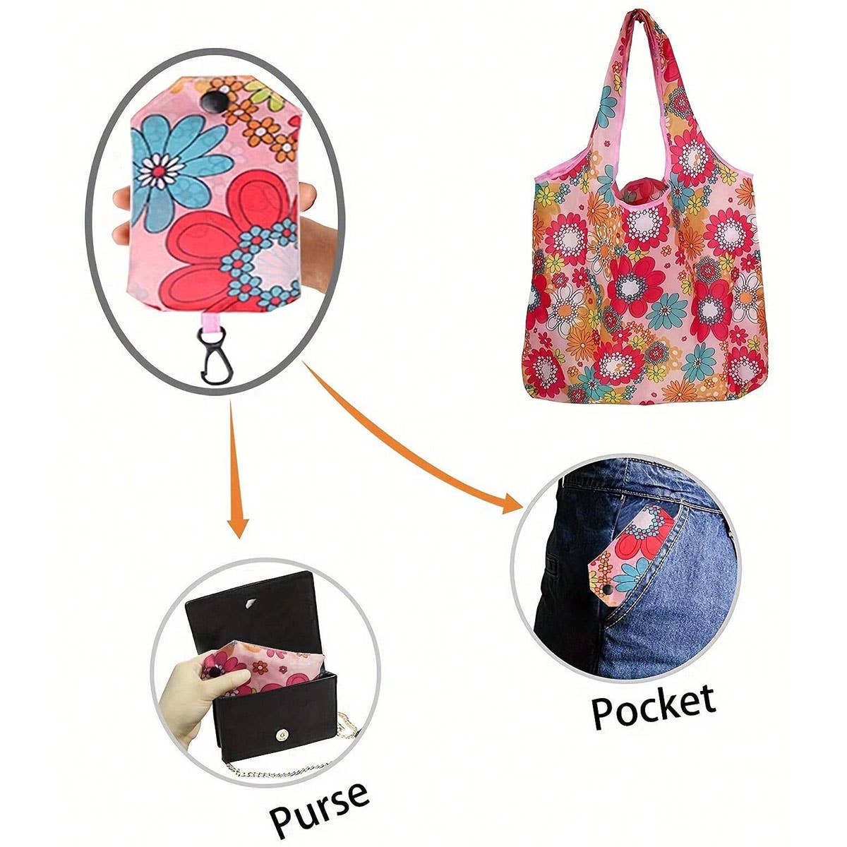 Waterproof Oxford Cloth Folding Shopping Bag_Cwab3458