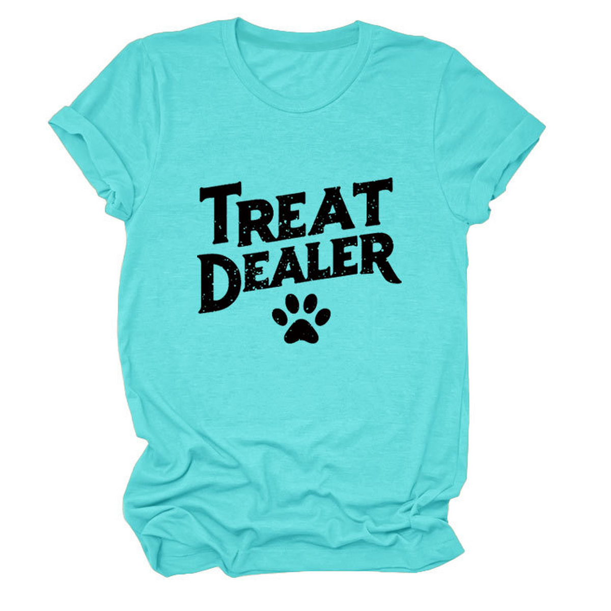 STYLISH CREW NECK SHORT SLEEVE TEE FOR WOMEN_CWDSD8365