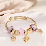 Trendy Beaded Bracelet With Bear Swan Heart_Cwmm8500