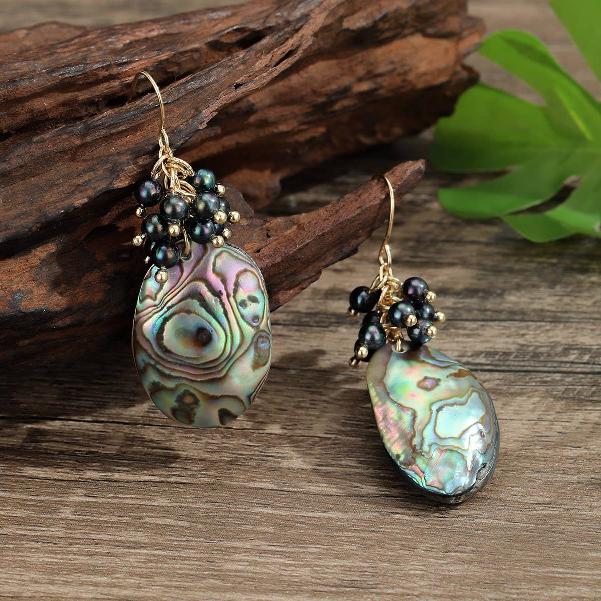 HIGH END COLORFUL ABALONE SHELL EARRINGS_CWMM4279