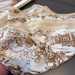 Cityscape Herringbone Faux Silk Square Scarf_Cwasc03437