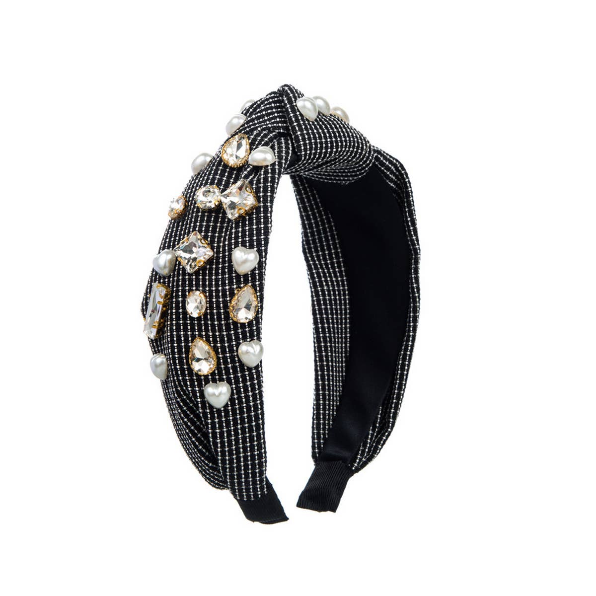 DIAMOND AND PEARL WIDE HEADBAND_CWAHA2137