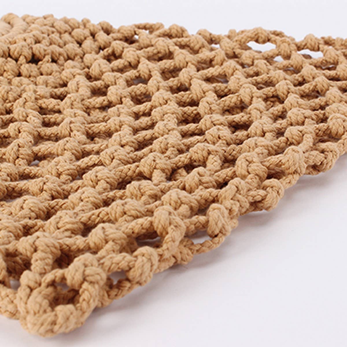 HOLLOW ONE SHOULDER COTTON BEACH WOVEN BAG_CWAB4688