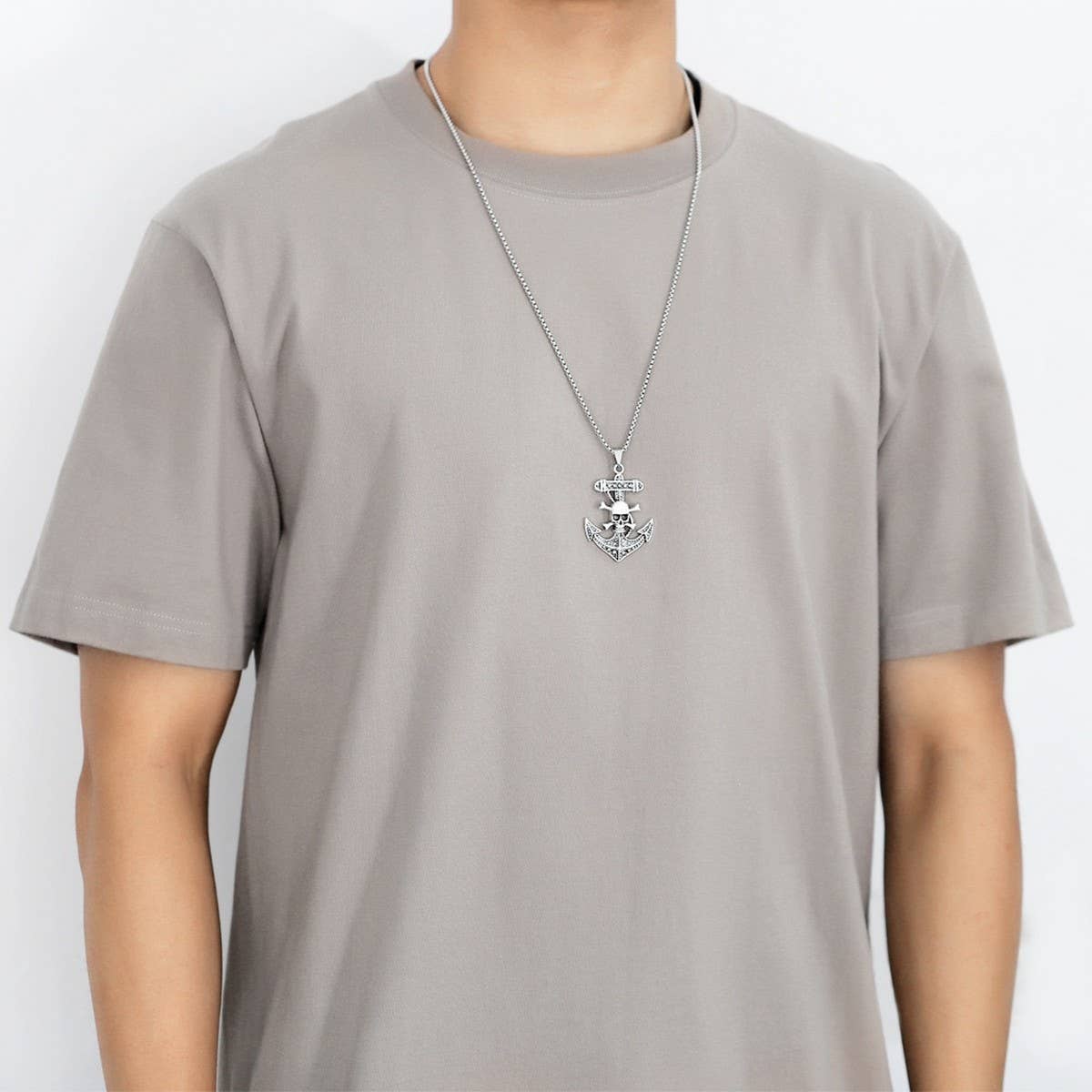 PERSONALIZED HIP HOP PIRATE SKULL PENDANT NECKLACE_CWAJE0971