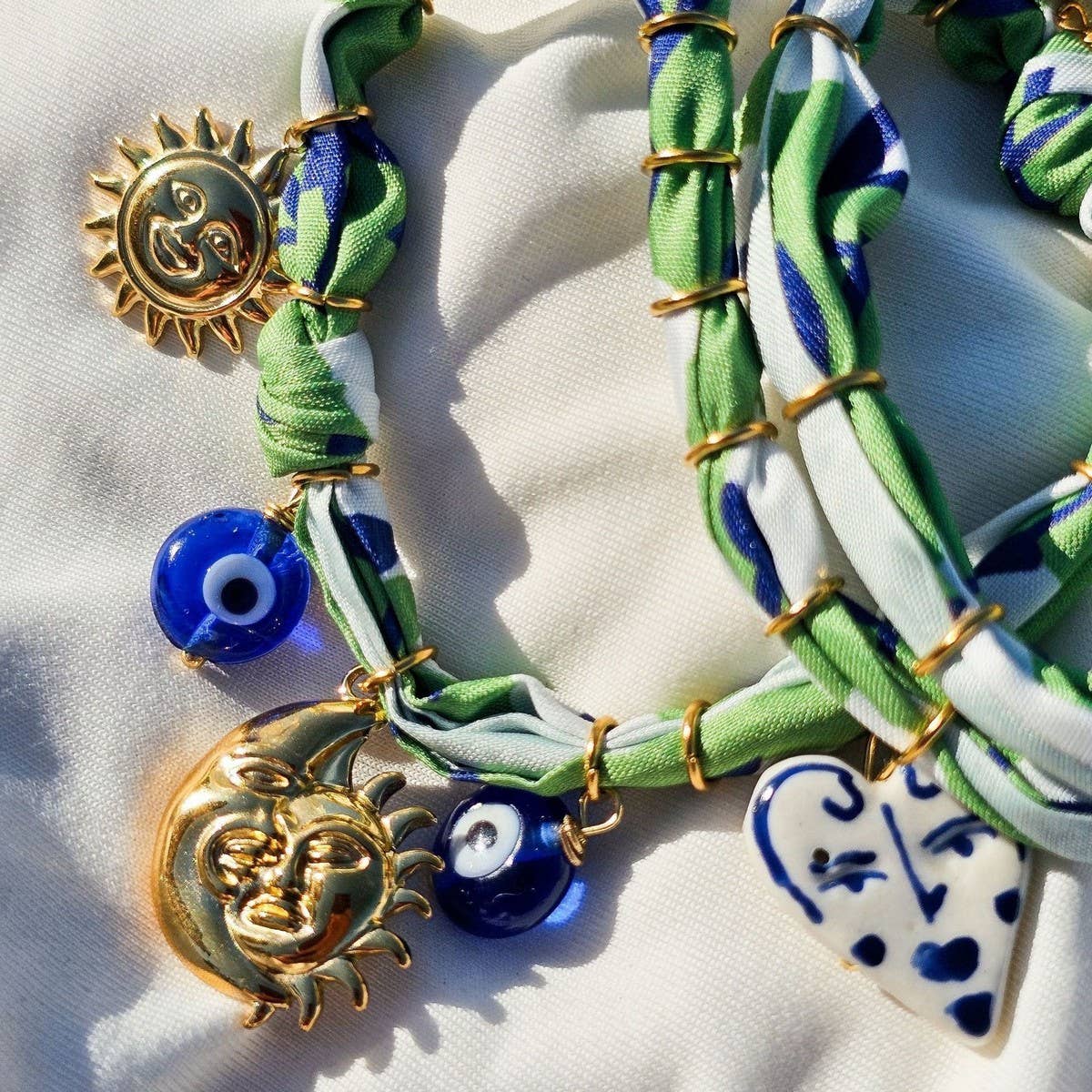 Trendy Scarf Chain Necklace With Sun Moon & Heart_Cwaje05662