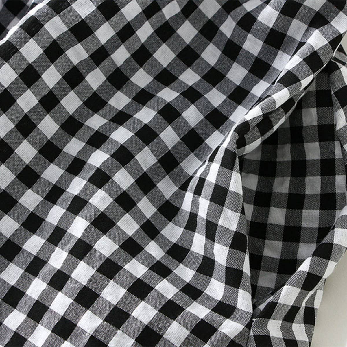 LACE TRIM PLAID HIGH WAIST A LINE MIDI SKIRT_CWBMS0344