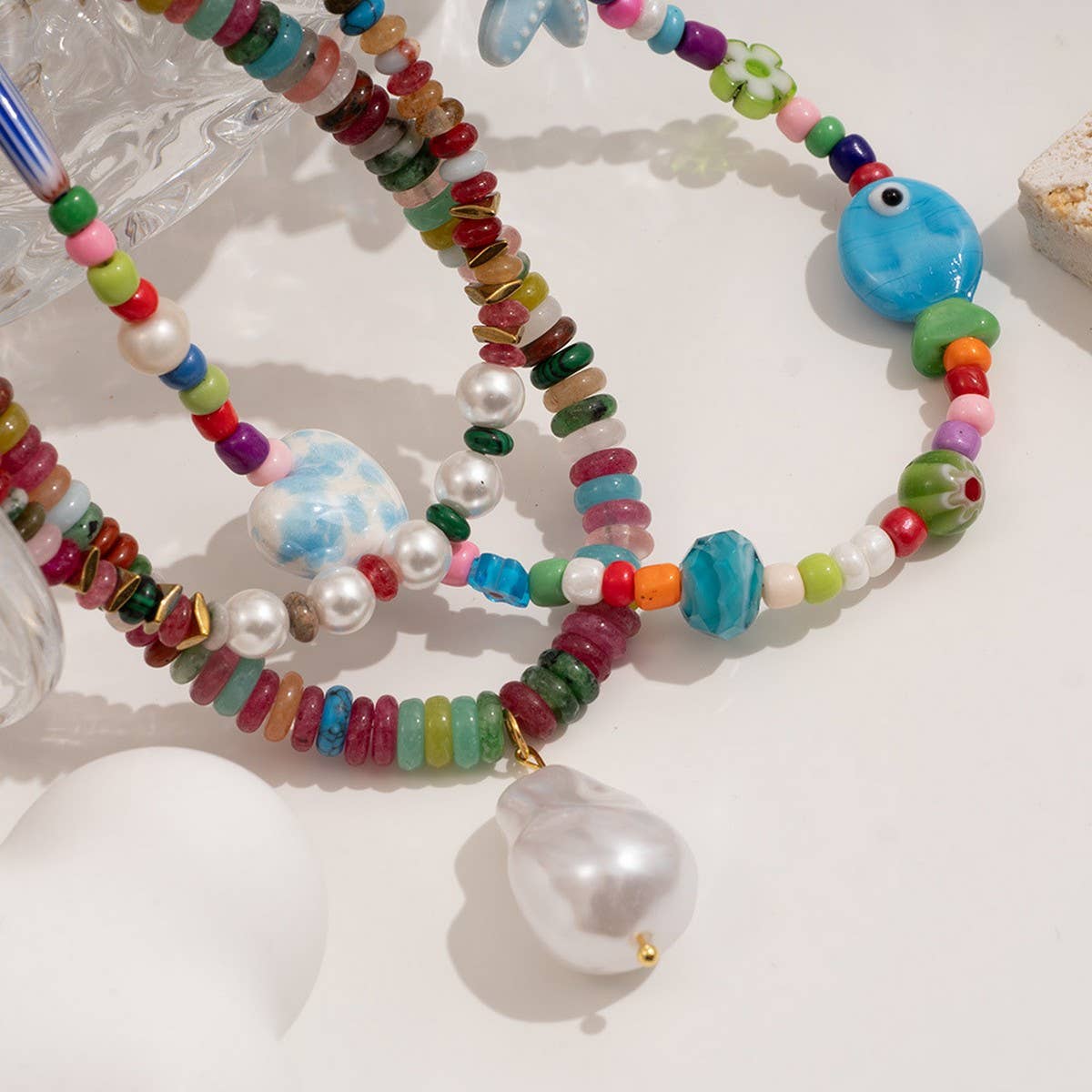 COLORFUL BOHO PEARL BEADS LUXURY SWEATER NECKLACE_CWMM7545