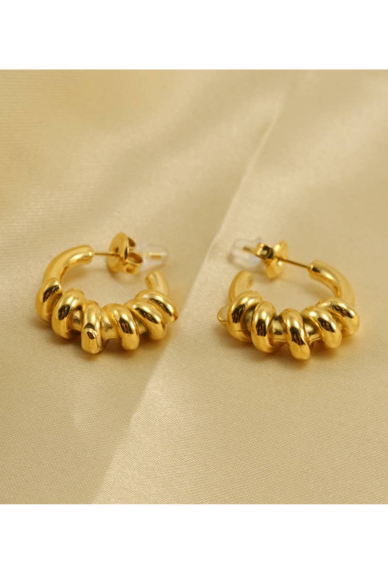 18K Gold Plated Stainless Steel Earrings_Cwaje0389
