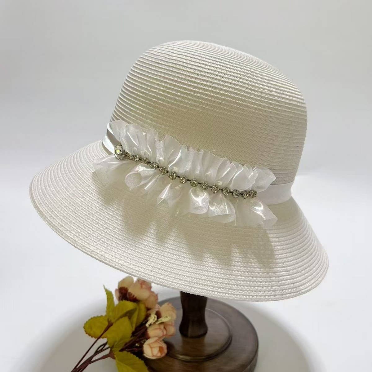 SUMMER ICE LINEN SUN PROTECTION STRAW HAT_CWAH3496
