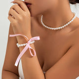 NEW FASHION RETRO LONG BOW CLAVICLE NECKLACE_CWMM3189