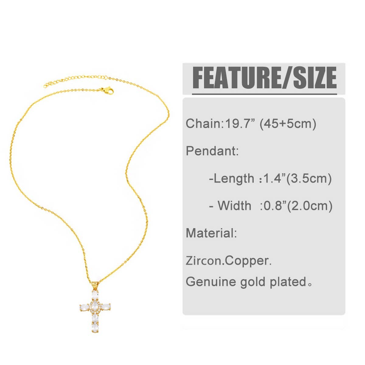 DIAMOND STUDDED PEARL CROSS PENDANT NECKLACE_CWAJE0899