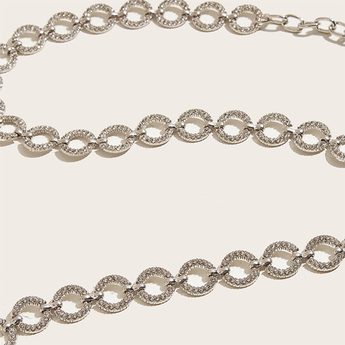 Cwasc2565_Rhinestone Waist Chain Metal Belt