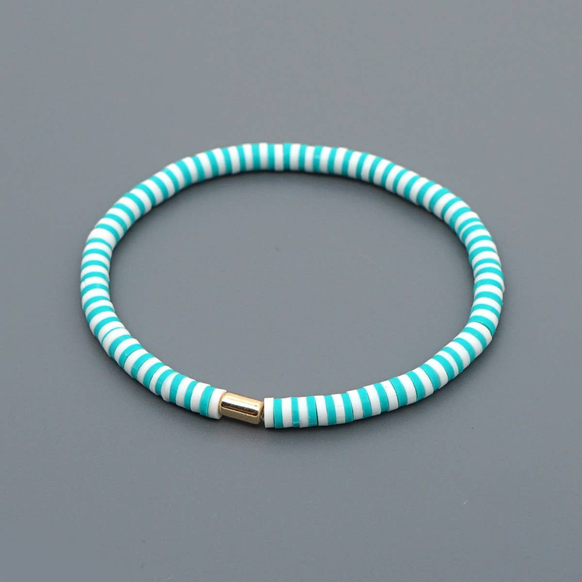 FASHIONABLE MULTI COLOR SOFT CLAY BEADED BRACELET_CWMM3818