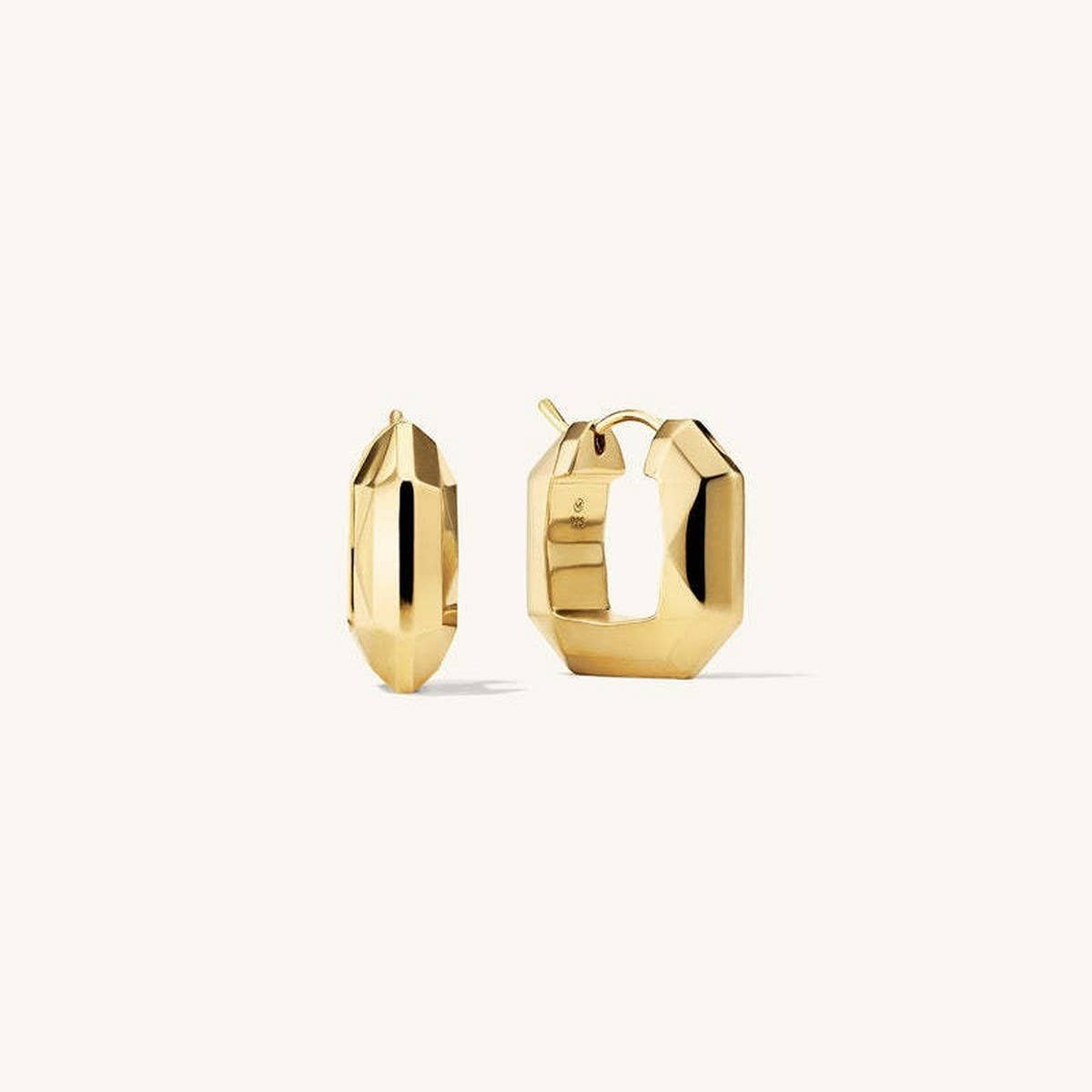 IRREGULAR SQUARE EARRINGS STAINLESS STEEL_CWAJE5056
