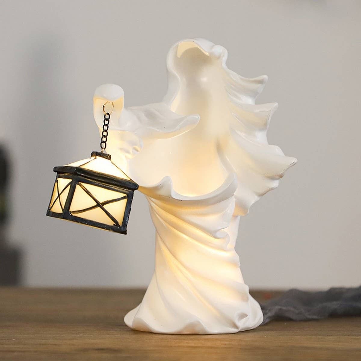 HALLOWEEN GRIM REAPER LANTERN RESIN DECOR_CWAJE5287