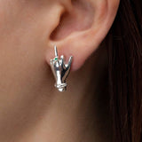 Trendy Niche Chain Design Gold Silver Earrings