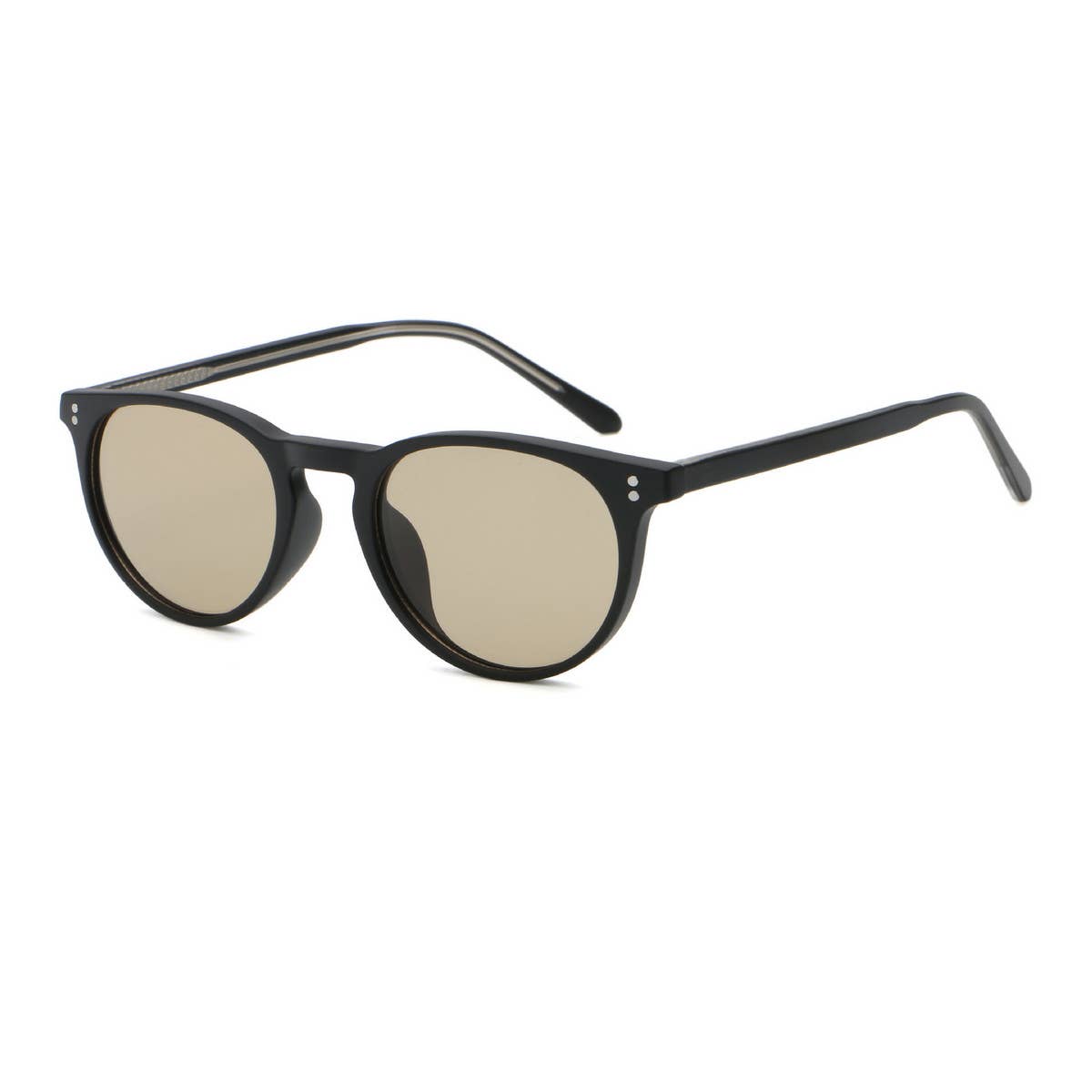 FASHIONABLE FAUX ACETATE ROUND FRAME SUNGLASSES_CWASG0506
