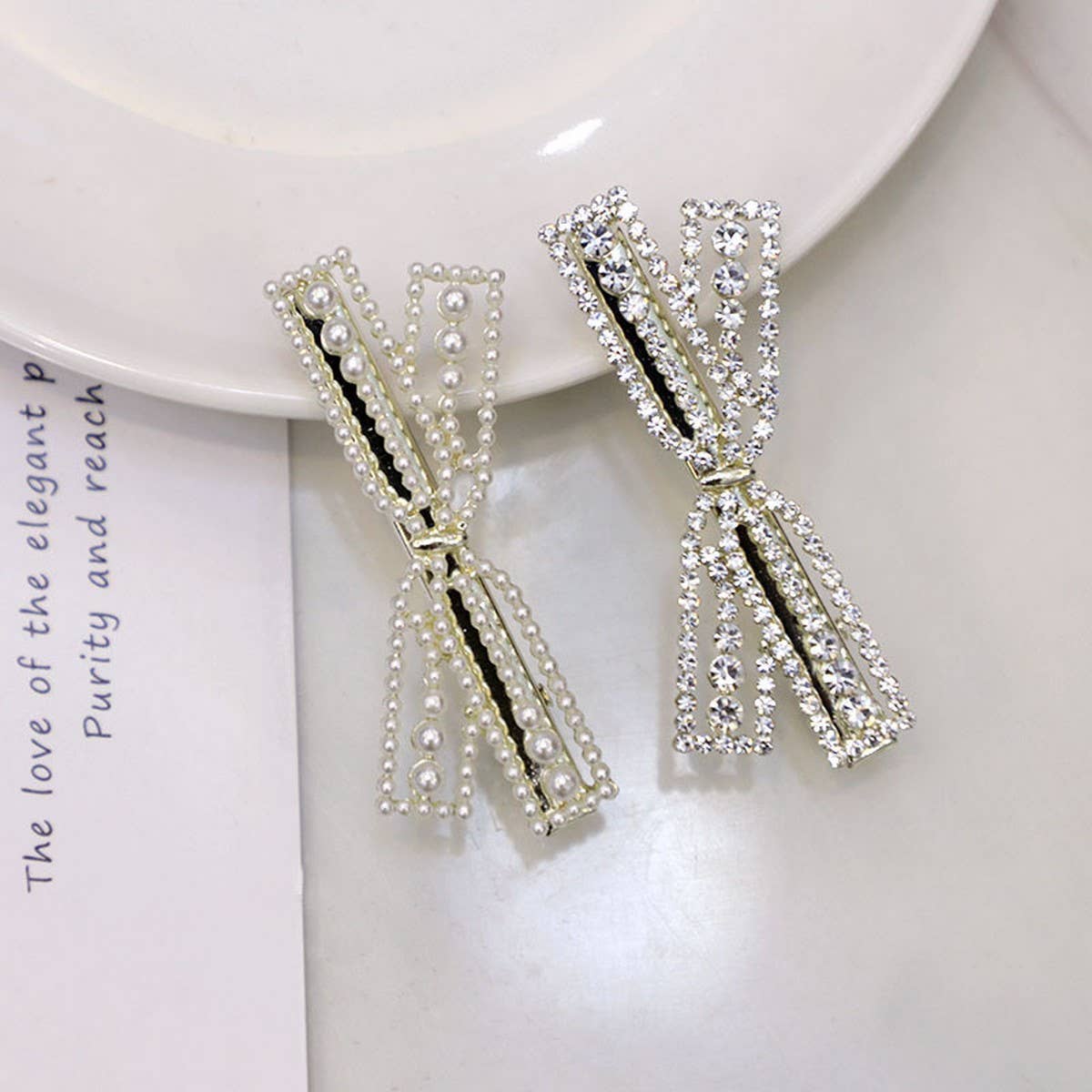 FULL RHINESTONE HAIR CLIP SPARKLY SIDE OR BACK PIN_CWAHA4758